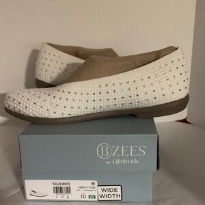 Bzees Kallie Women's White Studded Flats